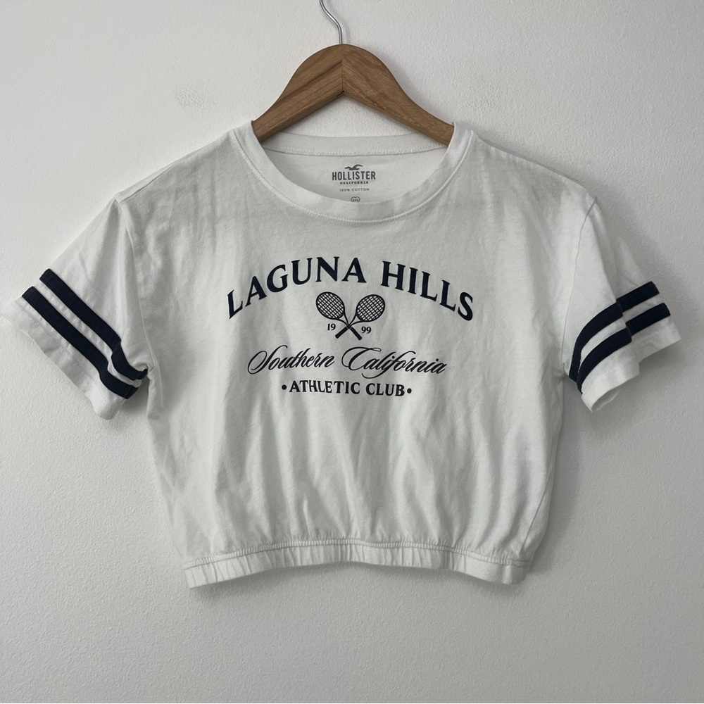 Hollister Crop Graphic Tee Laguna Hills Athletic Club size XXS